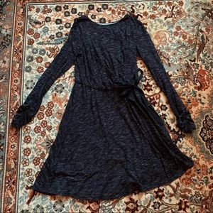 Saturday Sunday Long Sleeve Faux Wrap Dress